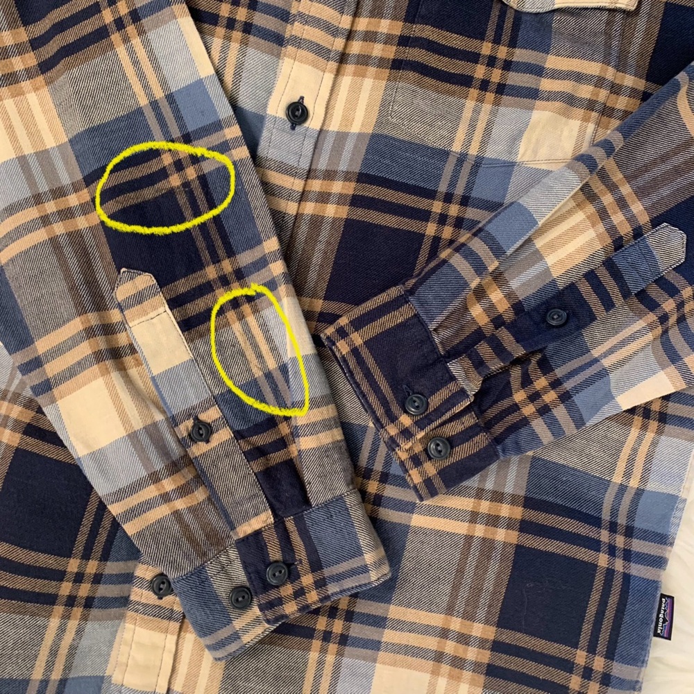 Patagonia Men’s Fjord Plaid Organic Cotton Lightweight Medium Work Shirt 54020 - Picture 11 of 14